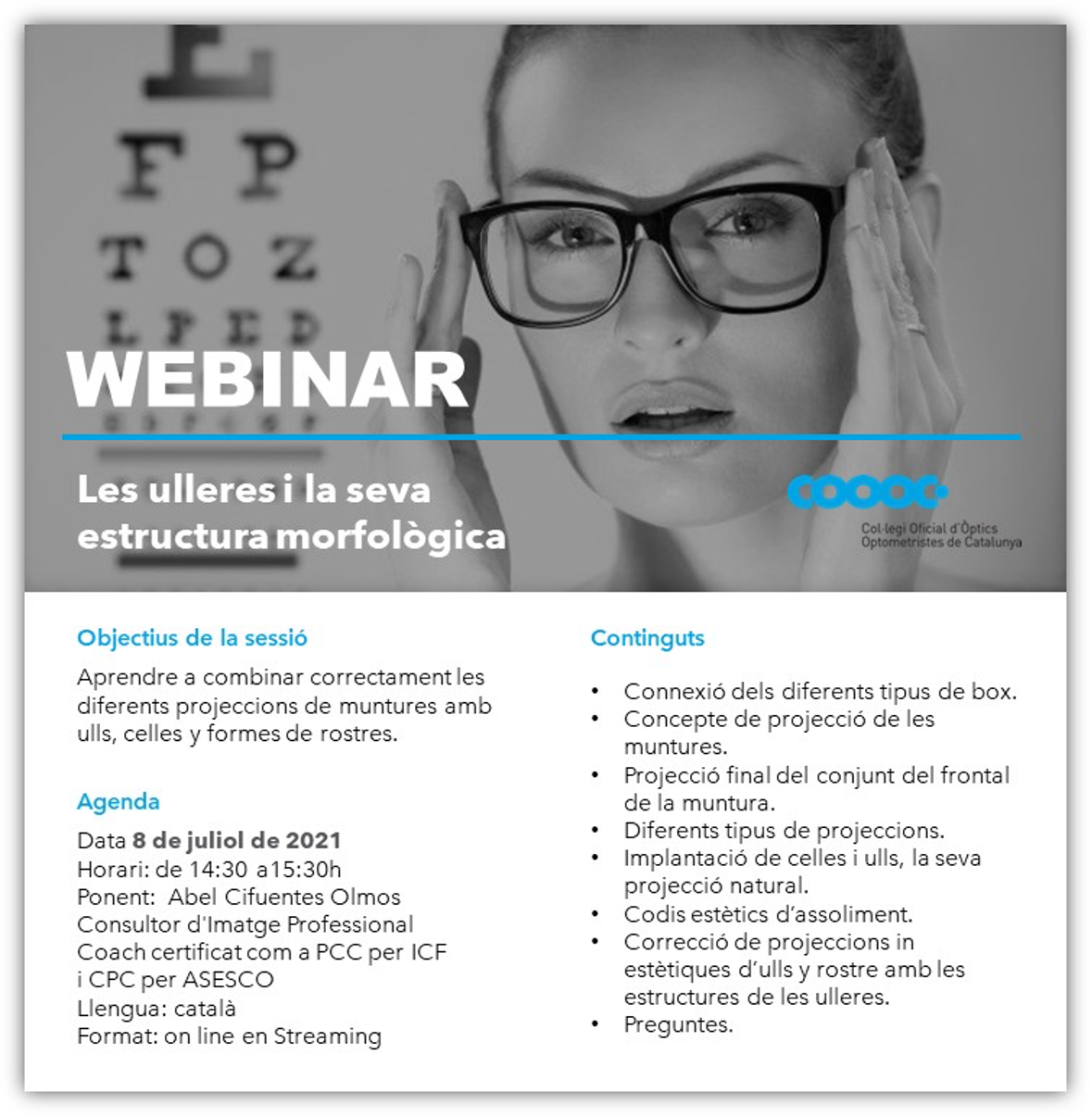 WEBINAR I Les ulleres i la seva estructura morfològica